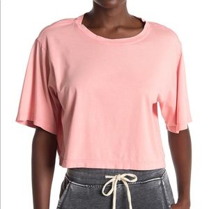 Zella Crop T-Shirt in Pink Sunrise